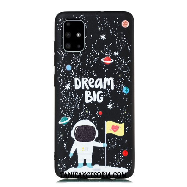 Etui Samsung Galaxy A51 Czarny Wiszące Ozdoby Tendencja, Obudowa Samsung Galaxy A51 All Inclusive Anti-fall Gwiazda