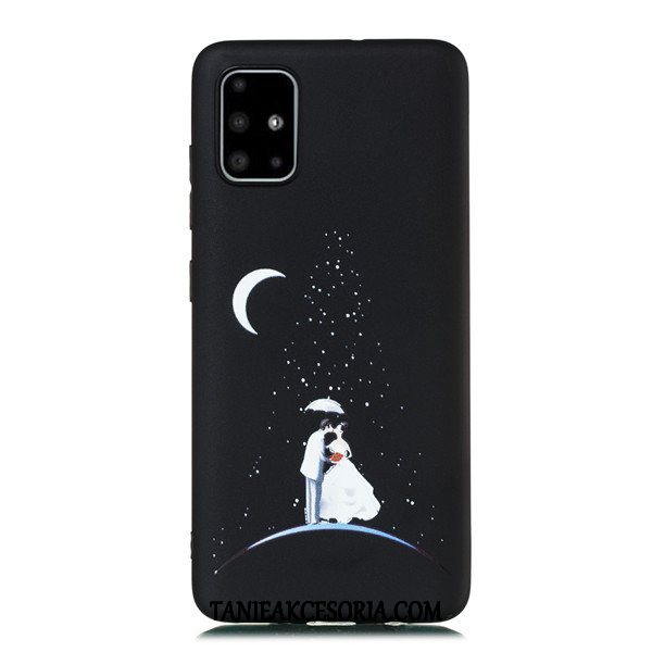 Etui Samsung Galaxy A51 Czarny Wiszące Ozdoby Tendencja, Obudowa Samsung Galaxy A51 All Inclusive Anti-fall Gwiazda