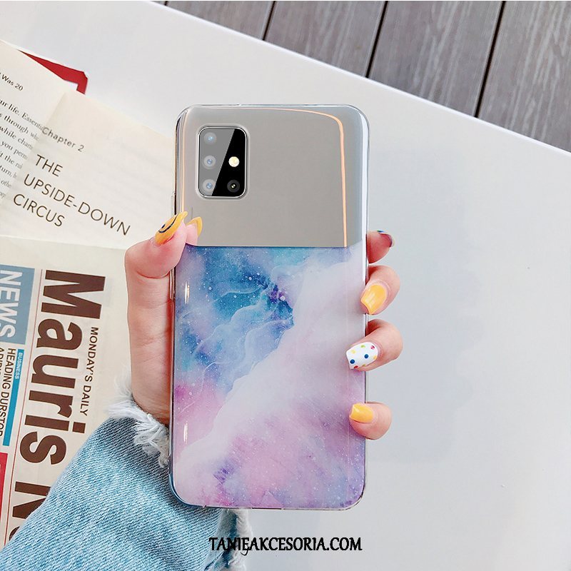 Etui Samsung Galaxy A51 Wiszące Ozdoby Gwiazda Silikonowe, Futerał Samsung Galaxy A51 Telefon Komórkowy Ochraniacz Purpurowy