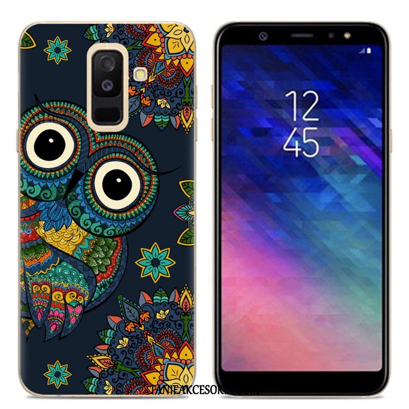 Etui Samsung Galaxy A6+ Kreskówka Gwiazda Kreatywne, Pokrowce Samsung Galaxy A6+ Miękki Silikonowe Czarny