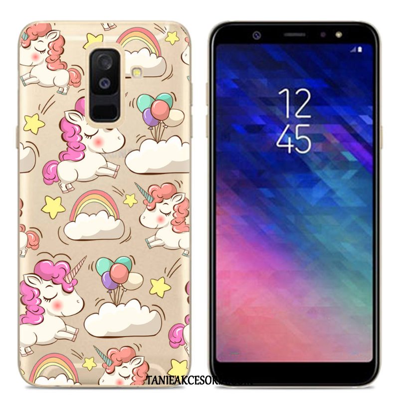 Etui Samsung Galaxy A6+ Kreskówka Gwiazda Kreatywne, Pokrowce Samsung Galaxy A6+ Miękki Silikonowe Czarny