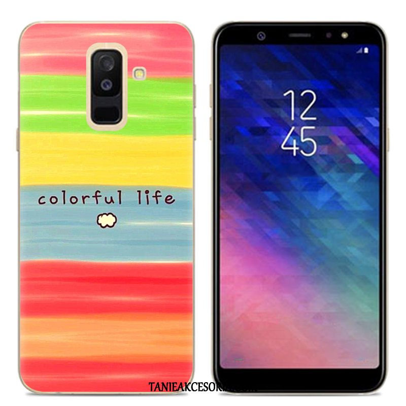 Etui Samsung Galaxy A6+ Kreskówka Gwiazda Kreatywne, Pokrowce Samsung Galaxy A6+ Miękki Silikonowe Czarny