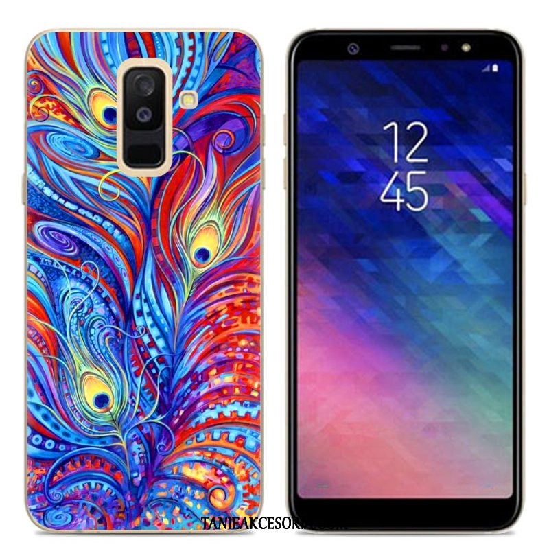 Etui Samsung Galaxy A6+ Kreskówka Gwiazda Kreatywne, Pokrowce Samsung Galaxy A6+ Miękki Silikonowe Czarny