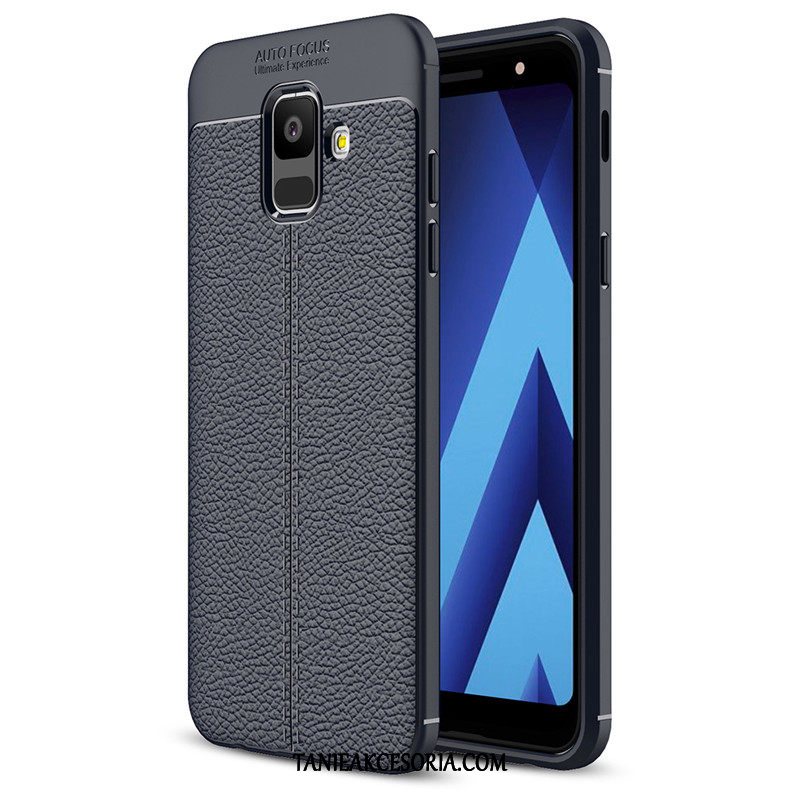 Etui Samsung Galaxy A6 Ochraniacz Miękki Litchi, Pokrowce Samsung Galaxy A6 Wzór Gwiazda Nowy