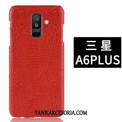 Etui Samsung Galaxy A6+ Skóra Telefon Komórkowy Vintage, Obudowa Samsung Galaxy A6+ Anti-fall Trudno Wzór Krokodyla