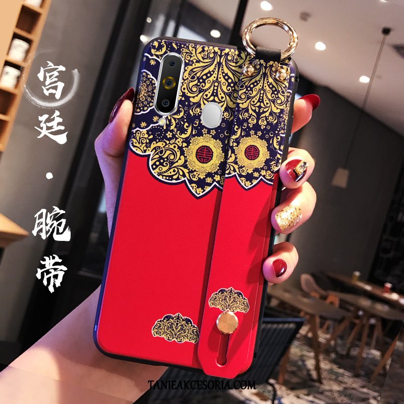 Etui Samsung Galaxy A60 Czerwony Moda Osobowość, Pokrowce Samsung Galaxy A60 Gwiazda Telefon Komórkowy Vintage