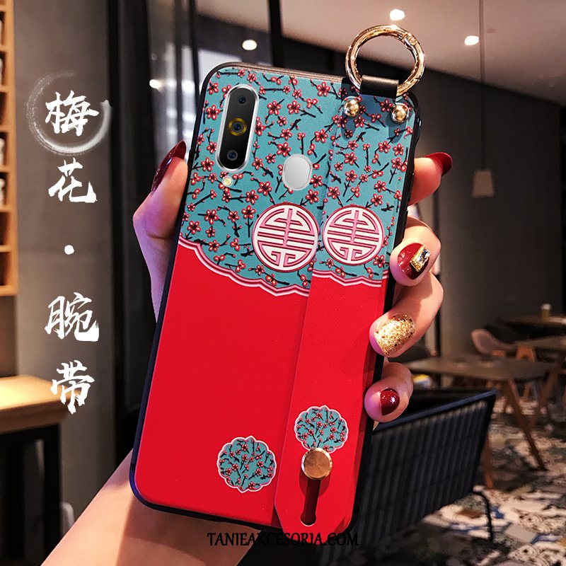 Etui Samsung Galaxy A60 Czerwony Moda Osobowość, Pokrowce Samsung Galaxy A60 Gwiazda Telefon Komórkowy Vintage