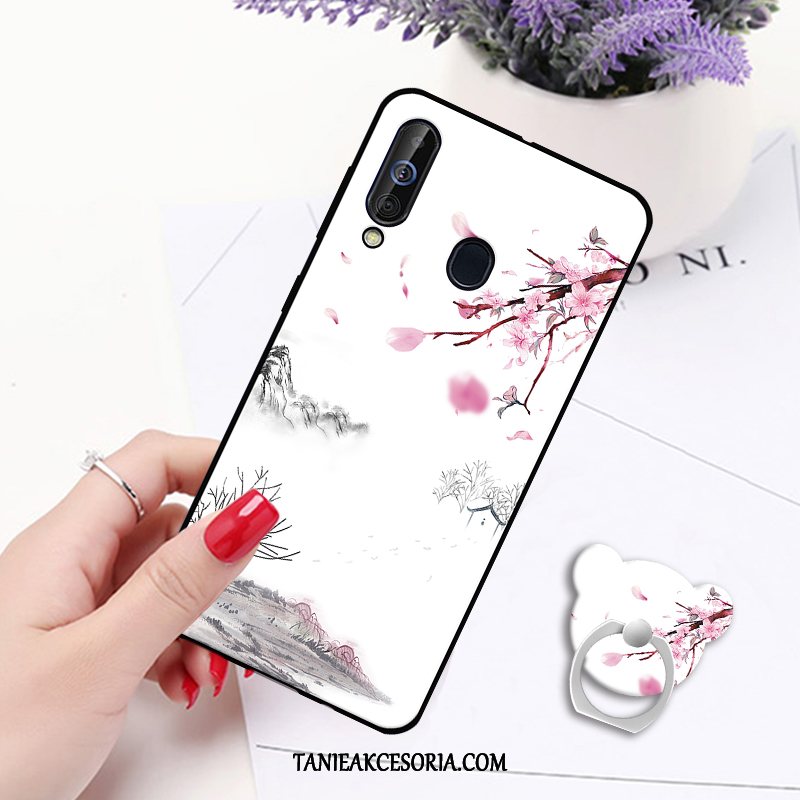 Etui Samsung Galaxy A60 Purpurowy Gwiazda Wiszące Ozdoby, Obudowa Samsung Galaxy A60 Czerwony Netto Ochraniacz Telefon Komórkowy