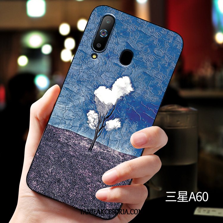 Etui Samsung Galaxy A60 Relief Miękki Dostosowane, Obudowa Samsung Galaxy A60 Ochraniacz Anti-fall Silikonowe