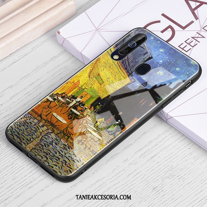 Etui Samsung Galaxy A60 Szkło Tendencja Niebieski, Pokrowce Samsung Galaxy A60 Anti-fall Gwiazda Ochraniacz