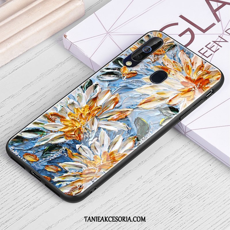 Etui Samsung Galaxy A60 Szkło Tendencja Niebieski, Pokrowce Samsung Galaxy A60 Anti-fall Gwiazda Ochraniacz