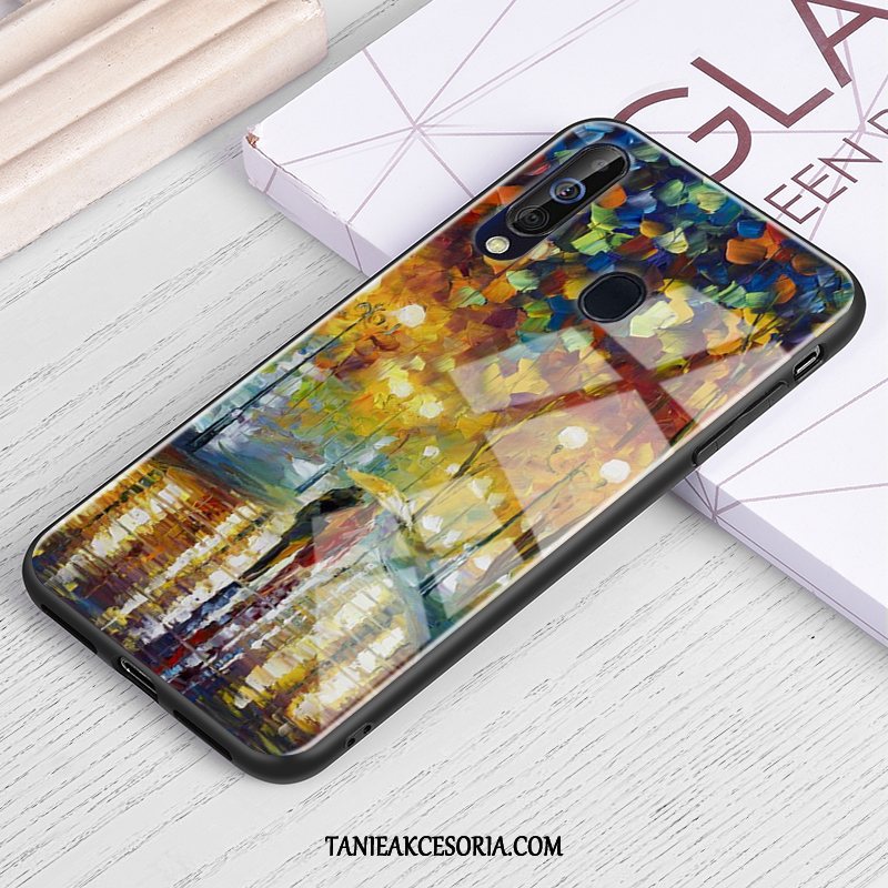 Etui Samsung Galaxy A60 Szkło Tendencja Niebieski, Pokrowce Samsung Galaxy A60 Anti-fall Gwiazda Ochraniacz