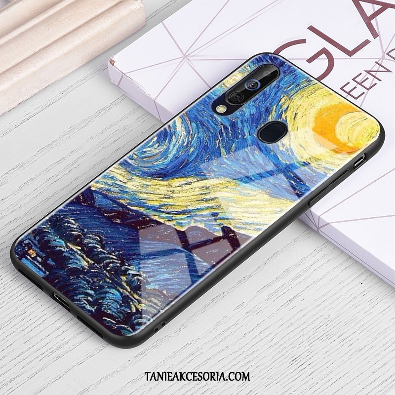 Etui Samsung Galaxy A60 Szkło Tendencja Niebieski, Pokrowce Samsung Galaxy A60 Anti-fall Gwiazda Ochraniacz