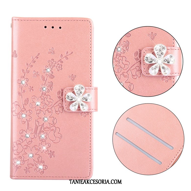 Etui Samsung Galaxy A7 Gwiazda Kwiat Śliwy Telefon Komórkowy, Obudowa Samsung Galaxy A7 Ochraniacz Rhinestone Skórzany Futerał Braun