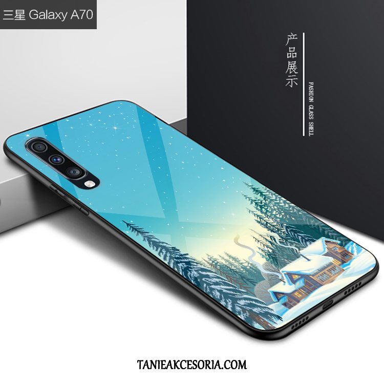 Etui Samsung Galaxy A70 Anti-fall Niebieski Telefon Komórkowy, Obudowa Samsung Galaxy A70 Kreatywne Gwiazda Osobowość