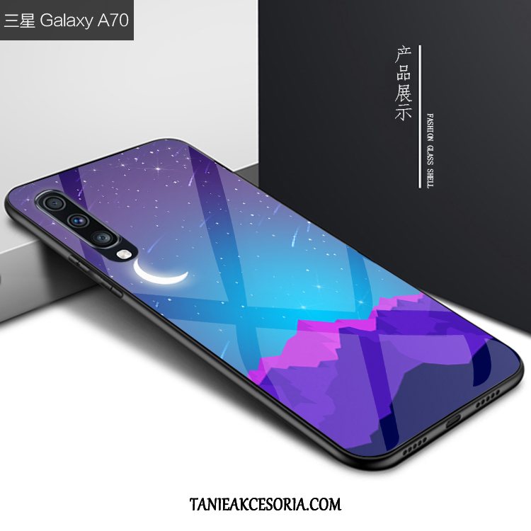 Etui Samsung Galaxy A70 Anti-fall Niebieski Telefon Komórkowy, Obudowa Samsung Galaxy A70 Kreatywne Gwiazda Osobowość