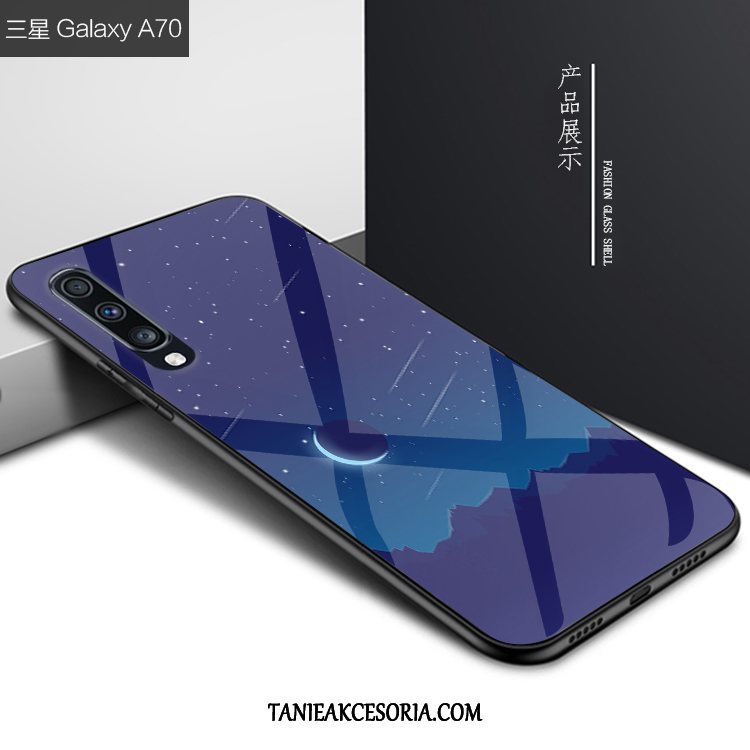 Etui Samsung Galaxy A70 Anti-fall Niebieski Telefon Komórkowy, Obudowa Samsung Galaxy A70 Kreatywne Gwiazda Osobowość