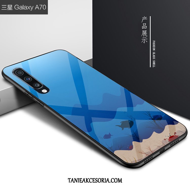 Etui Samsung Galaxy A70 Anti-fall Niebieski Telefon Komórkowy, Obudowa Samsung Galaxy A70 Kreatywne Gwiazda Osobowość