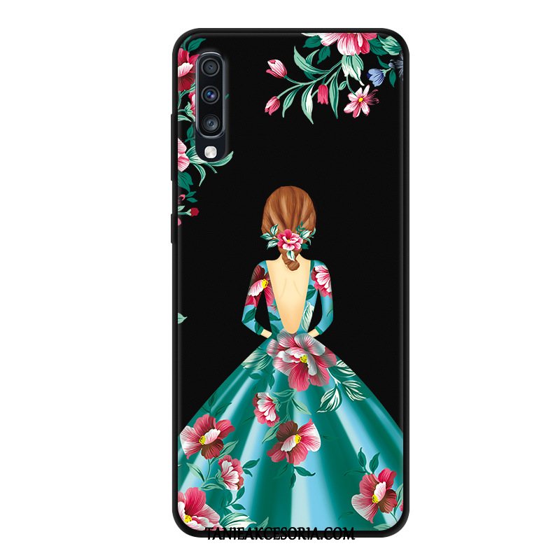 Etui Samsung Galaxy A70 Anti-fall Telefon Komórkowy Kreskówka, Pokrowce Samsung Galaxy A70 Gazy Czarny Gwiazda