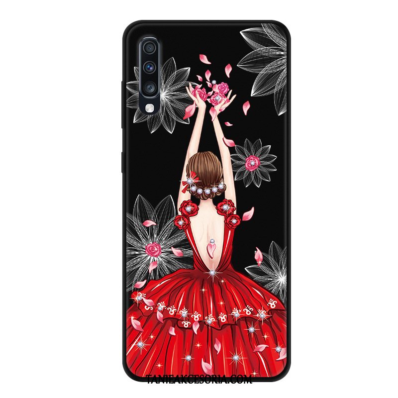 Etui Samsung Galaxy A70 Anti-fall Telefon Komórkowy Kreskówka, Pokrowce Samsung Galaxy A70 Gazy Czarny Gwiazda