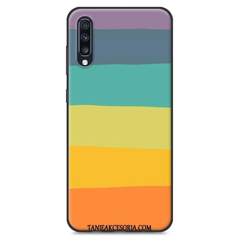 Etui Samsung Galaxy A70 Gwiazda Silikonowe Czerwony, Obudowa Samsung Galaxy A70 Nubuku Anti-fall Miękki