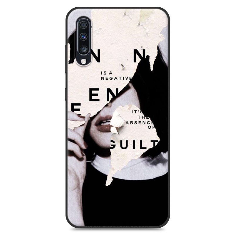 Etui Samsung Galaxy A70 Gwiazda Silikonowe Czerwony, Obudowa Samsung Galaxy A70 Nubuku Anti-fall Miękki