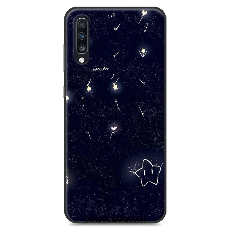 Etui Samsung Galaxy A70 Gwiazda Silikonowe Czerwony, Obudowa Samsung Galaxy A70 Nubuku Anti-fall Miękki