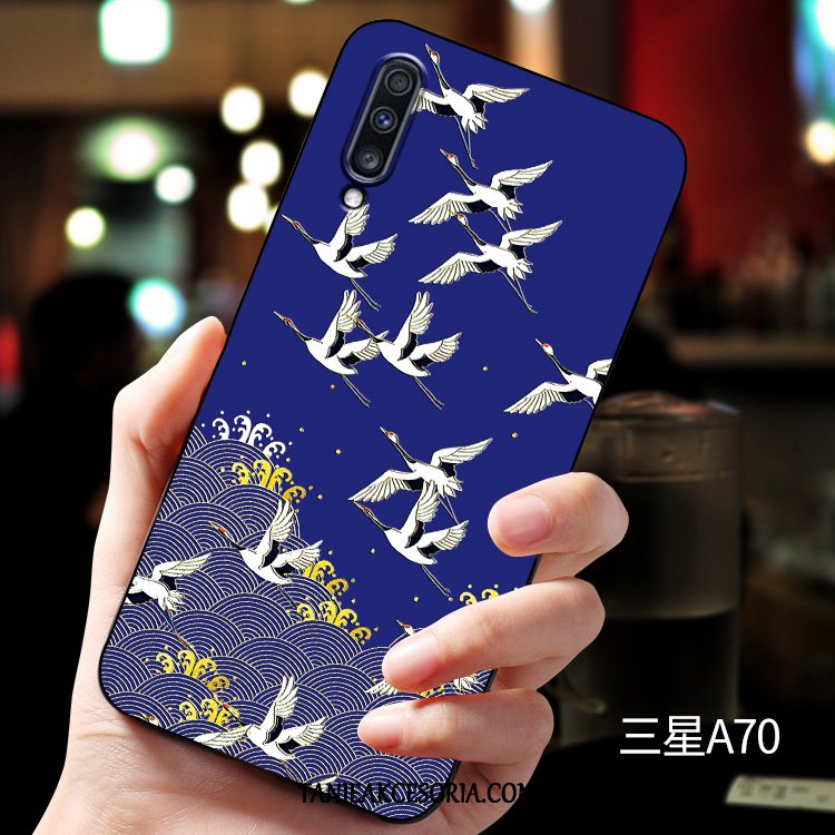 Etui Samsung Galaxy A70 Relief Gwiazda Anti-fall, Pokrowce Samsung Galaxy A70 Silikonowe Kreatywne Telefon Komórkowy