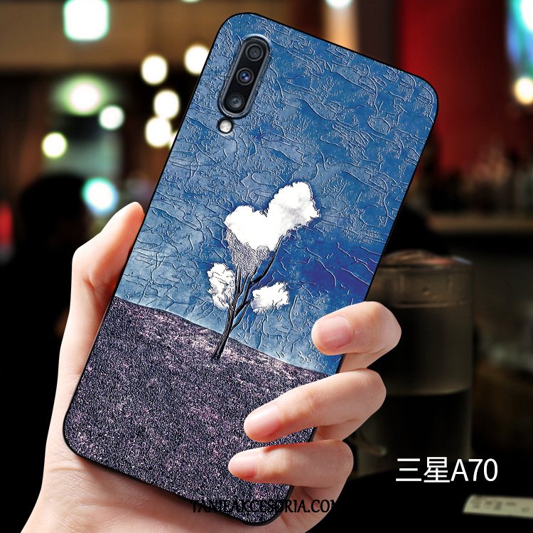 Etui Samsung Galaxy A70 Relief Gwiazda Anti-fall, Pokrowce Samsung Galaxy A70 Silikonowe Kreatywne Telefon Komórkowy