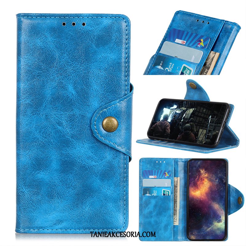 Etui Samsung Galaxy A70s Prawdziwa Skóra Gwiazda Skórzany Futerał, Obudowa Samsung Galaxy A70s Portfel Karta Szkło Hartowane Braun