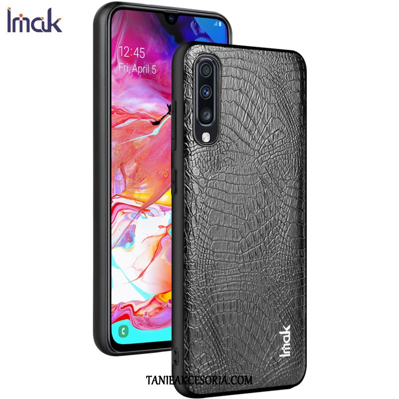 Etui Samsung Galaxy A70s Wzór Krokodyla Telefon Komórkowy Ochraniacz, Obudowa Samsung Galaxy A70s Czarny Gwiazda Miękki