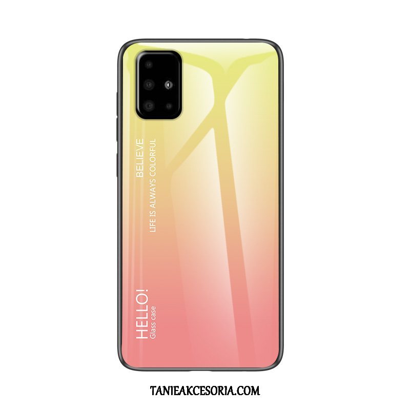 Etui Samsung Galaxy A71 Miękki Czerwony Netto Trudno, Obudowa Samsung Galaxy A71 Modna Marka Szkło Hartowane Telefon Komórkowy