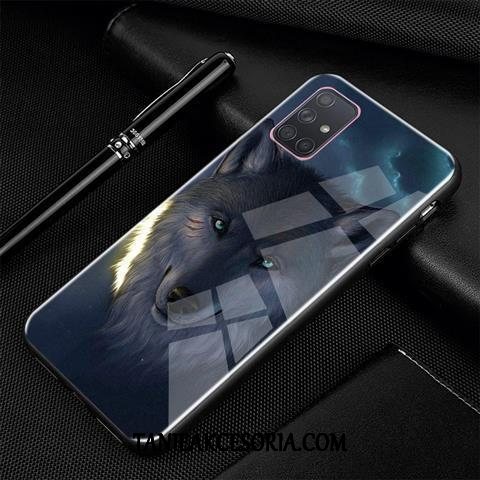 Etui Samsung Galaxy A71 Tendencja Osobowość Kreatywne, Obudowa Samsung Galaxy A71 Ochraniacz Gwiazda Niebieski