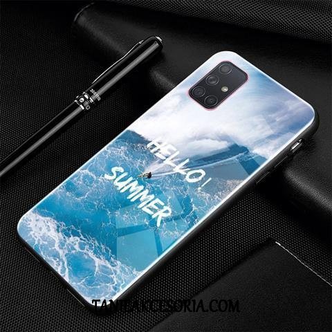 Etui Samsung Galaxy A71 Tendencja Osobowość Kreatywne, Obudowa Samsung Galaxy A71 Ochraniacz Gwiazda Niebieski