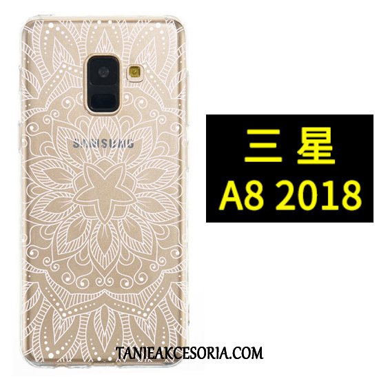 Etui Samsung Galaxy A8 Kolor Anti-fall Czarny, Obudowa Samsung Galaxy A8 Telefon Komórkowy Miękki Kwiaty