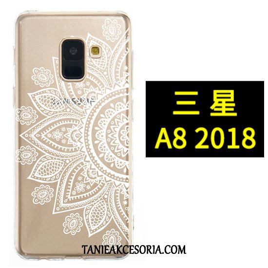 Etui Samsung Galaxy A8 Kolor Anti-fall Czarny, Obudowa Samsung Galaxy A8 Telefon Komórkowy Miękki Kwiaty