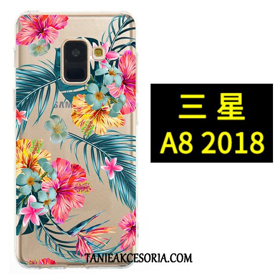 Etui Samsung Galaxy A8 Kolor Anti-fall Czarny, Obudowa Samsung Galaxy A8 Telefon Komórkowy Miękki Kwiaty