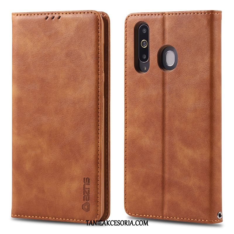 Etui Samsung Galaxy A8s Gwiazda Eleganckie Portfele, Obudowa Samsung Galaxy A8s Telefon Komórkowy Filmy Miękki Braun