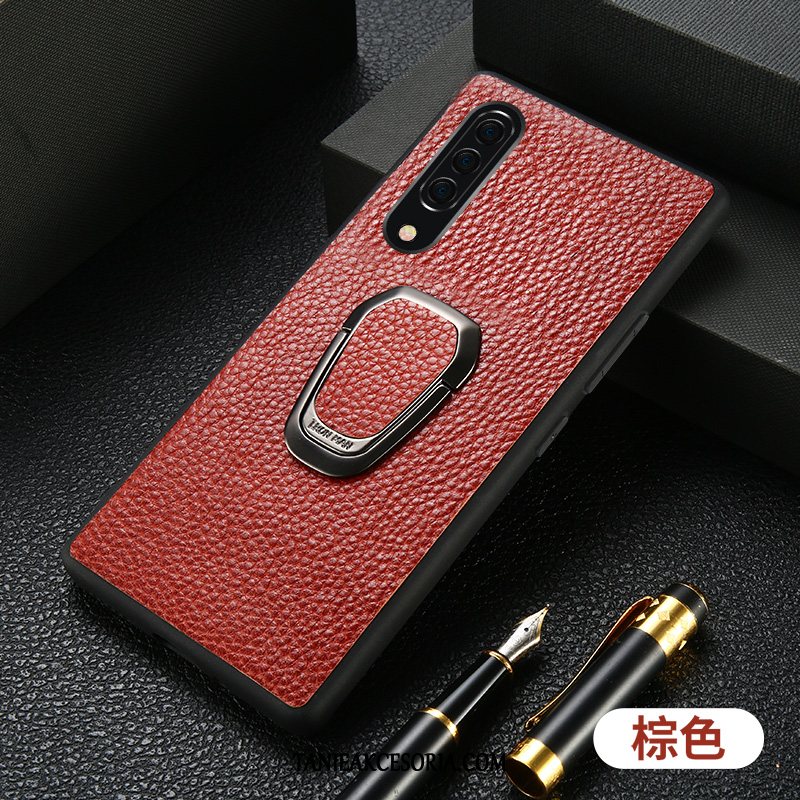 Etui Samsung Galaxy A90 5g Gwiazda Wspornik Anti-fall, Obudowa Samsung Galaxy A90 5g Prawdziwa Skóra Wysoki Koniec Telefon Komórkowy