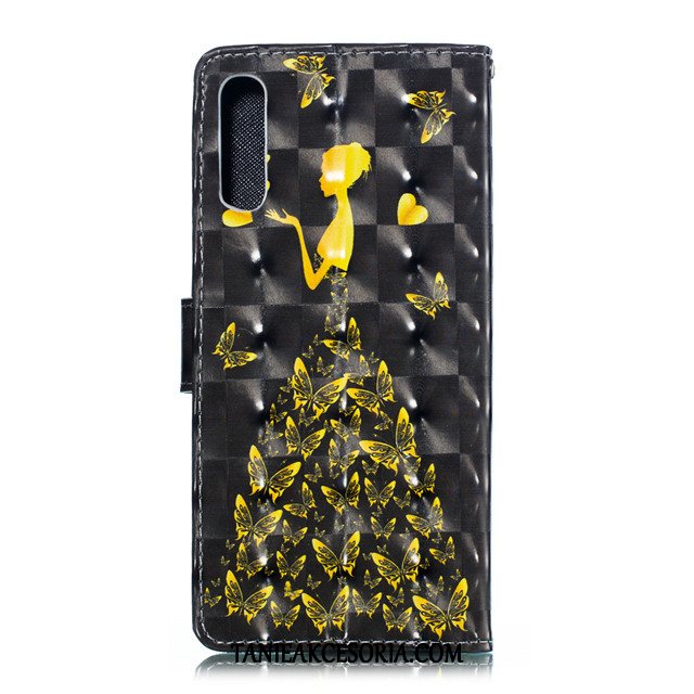 Etui Samsung Galaxy A90 5g Skórzany Futerał Anti-fall Czarny, Obudowa Samsung Galaxy A90 5g Gwiazda Telefon Komórkowy Piękny