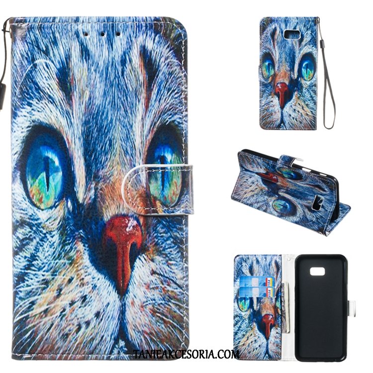 Etui Samsung Galaxy J4+ Gwiazda Skórzany Niebieski, Futerał Samsung Galaxy J4+ Telefon Komórkowy