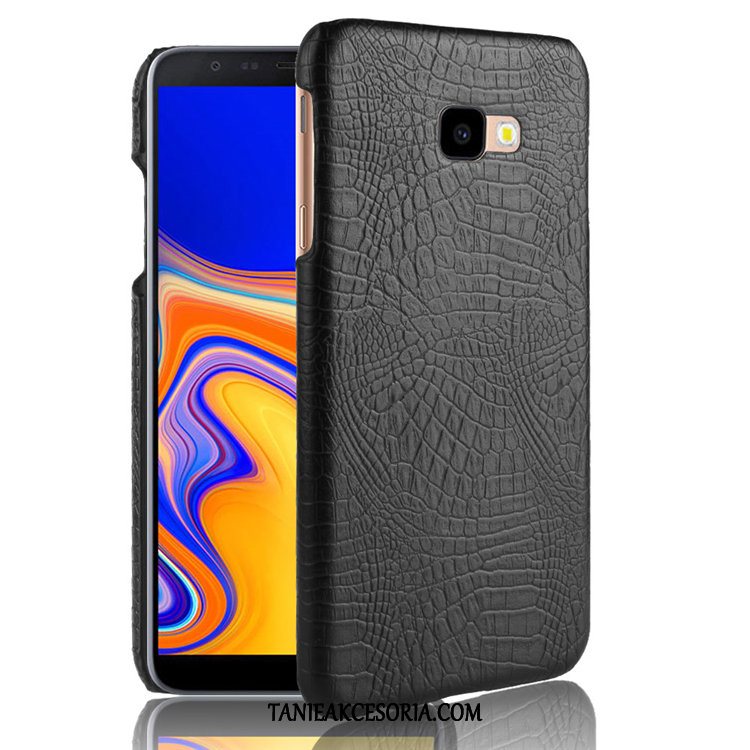 Etui Samsung Galaxy J4+ Niebieski Gwiazda Wzór Krokodyla, Obudowa Samsung Galaxy J4+ Anti-fall Vintage Telefon Komórkowy