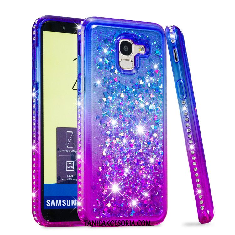 Etui Samsung Galaxy J6 Gradient Purpurowy Gwiazda, Pokrowce Samsung Galaxy J6 Miękki Telefon Komórkowy Quicksand