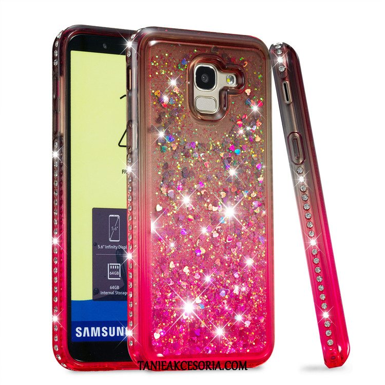 Etui Samsung Galaxy J6 Gradient Purpurowy Gwiazda, Pokrowce Samsung Galaxy J6 Miękki Telefon Komórkowy Quicksand