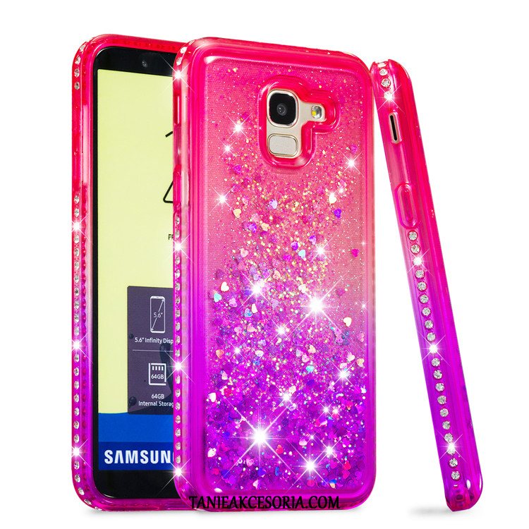 Etui Samsung Galaxy J6 Gradient Purpurowy Gwiazda, Pokrowce Samsung Galaxy J6 Miękki Telefon Komórkowy Quicksand