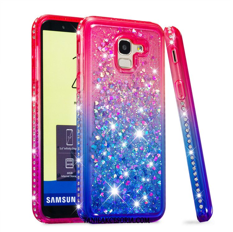 Etui Samsung Galaxy J6 Gradient Purpurowy Gwiazda, Pokrowce Samsung Galaxy J6 Miękki Telefon Komórkowy Quicksand