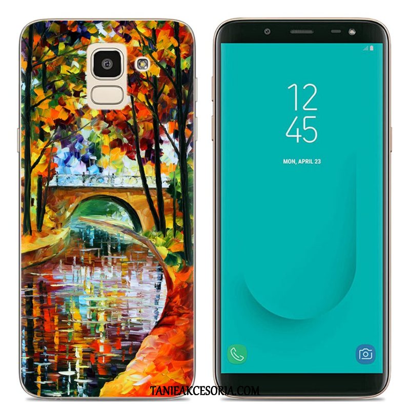 Etui Samsung Galaxy J6 Przezroczysty Kolor Kreatywne, Futerał Samsung Galaxy J6 Europa Silikonowe Telefon Komórkowy