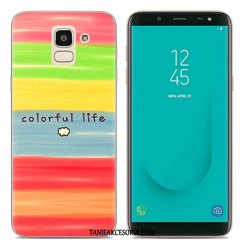 Etui Samsung Galaxy J6 Przezroczysty Kolor Kreatywne, Futerał Samsung Galaxy J6 Europa Silikonowe Telefon Komórkowy