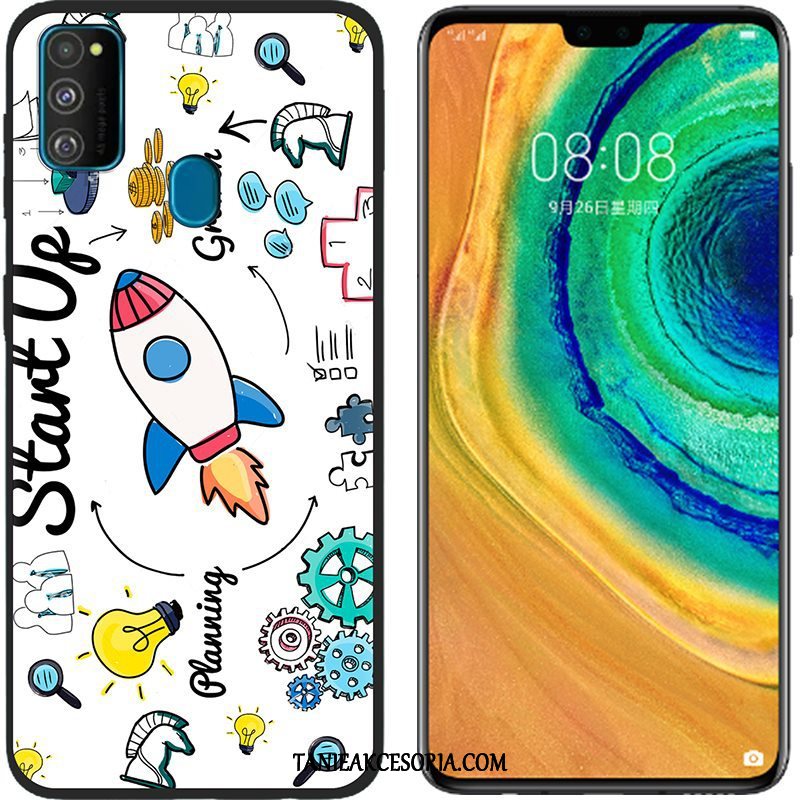 Etui Samsung Galaxy M30s Kreskówka Ochraniacz Telefon Komórkowy, Futerał Samsung Galaxy M30s Płótno Różowe Miękki