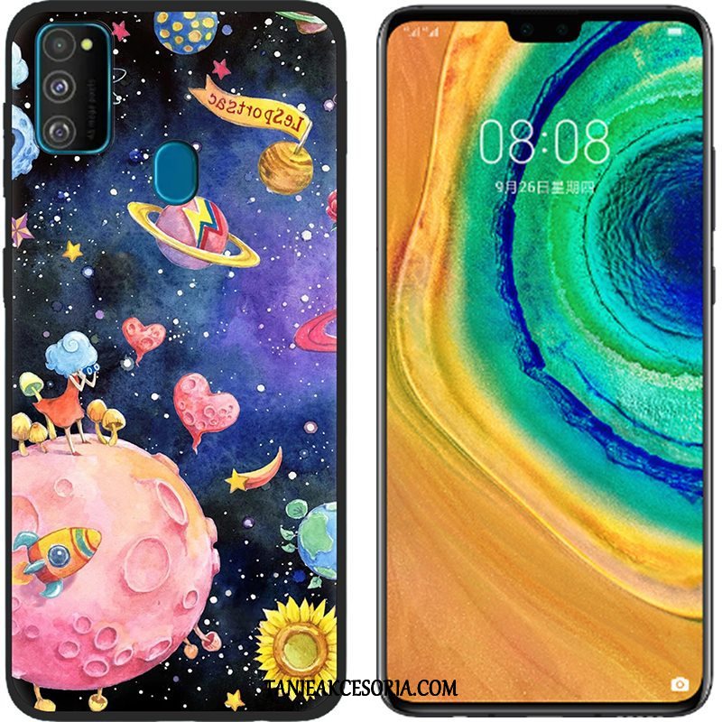 Etui Samsung Galaxy M30s Kreskówka Ochraniacz Telefon Komórkowy, Futerał Samsung Galaxy M30s Płótno Różowe Miękki